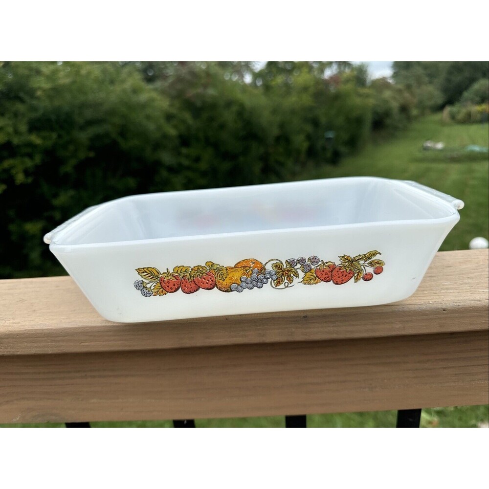 Vintage Fire King Nature’s Bounty 1 quart Casarole